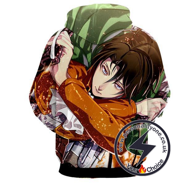 Attack On Titan -Levi Ackerman 3D - Attack On Titan Hoodies